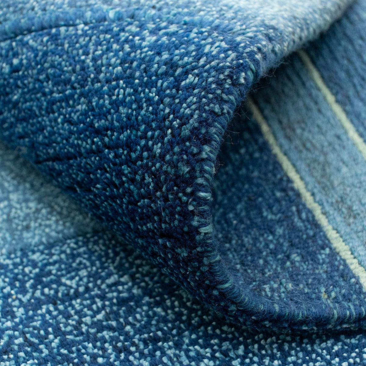 Alfombra de Nepal - 181 x 121 cm - azul