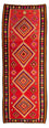 Alfombra de pasillo Alfombra Kelim - Antigua - 400 x 155 cm - multicolor