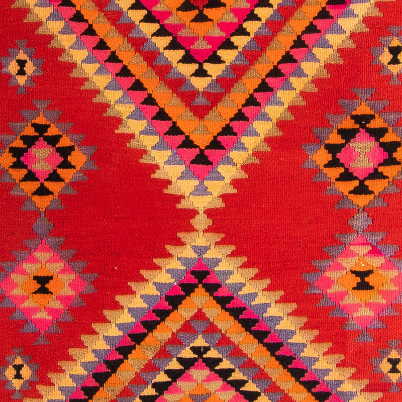 Alfombra de pasillo Alfombra Kelim - Antigua - 400 x 155 cm - multicolor