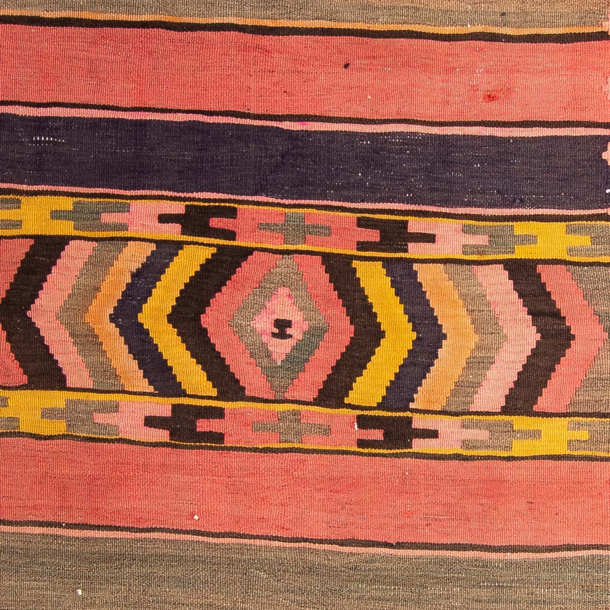 Alfombra de pasillo Alfombra Kelim - Antigua - 300 x 125 cm - multicolor