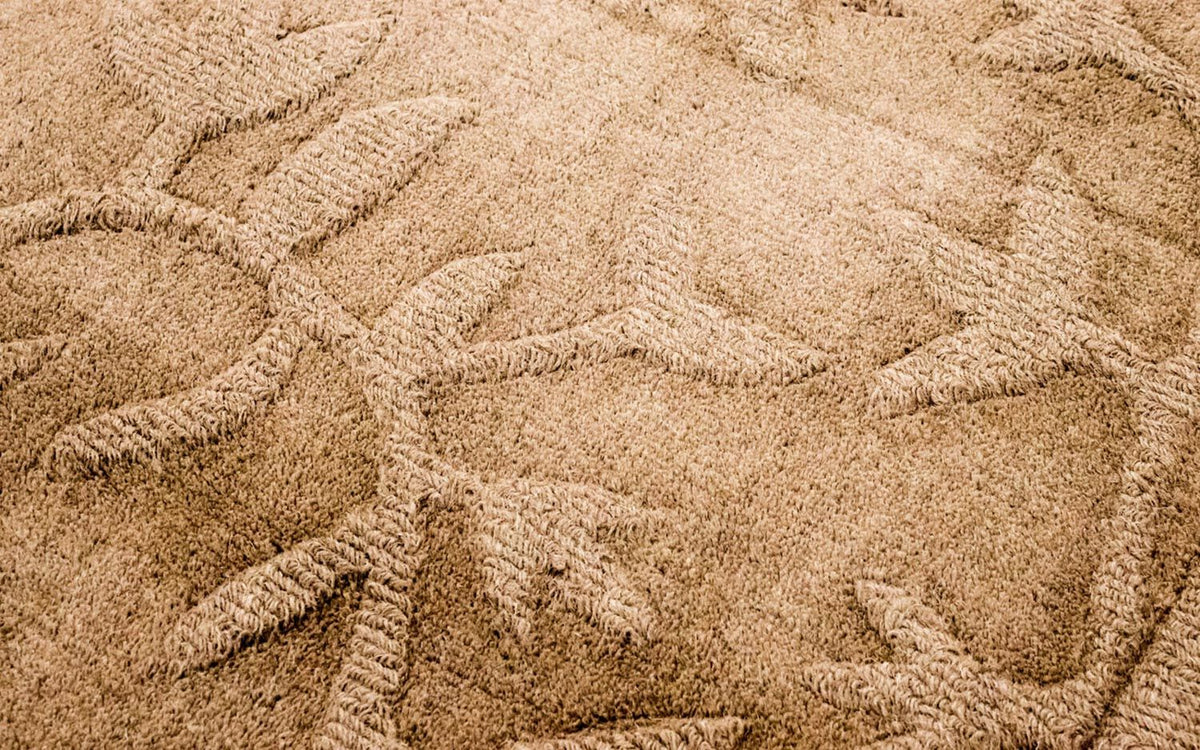 Alfombra de lana - 148 x 89 cm - marrón