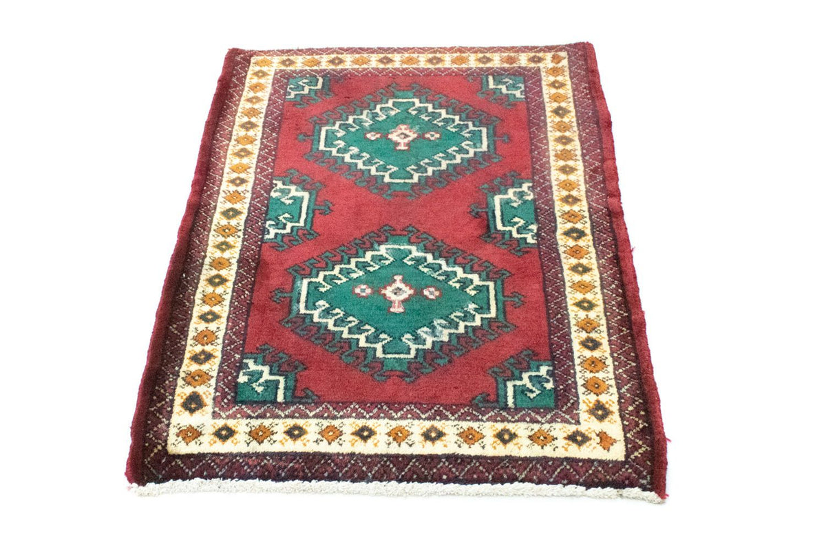 Alfombra Turkaman - 87 x 64 cm - rojo