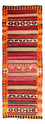 Alfombra de pasillo Alfombra Kelim - Antigua - 370 x 130 cm - multicolor