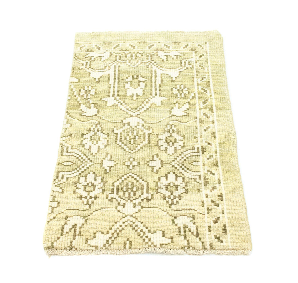 Alfombra de lana - 100 x 60 cm - verde claro