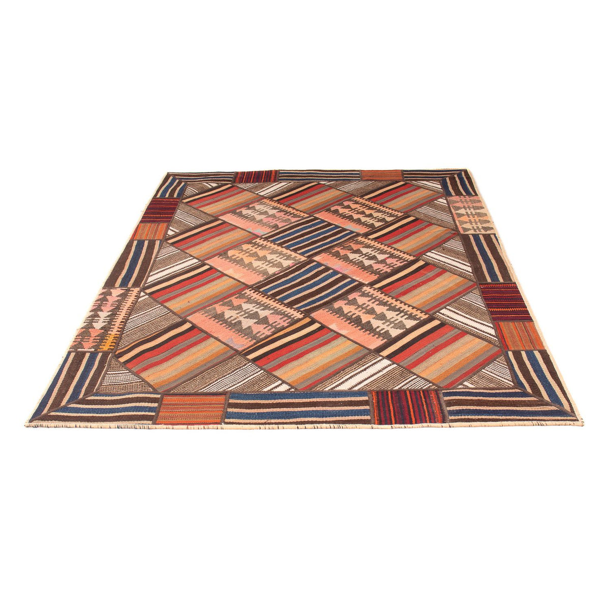 Alfombra de patchwork - 200 x 150 cm - multicolor