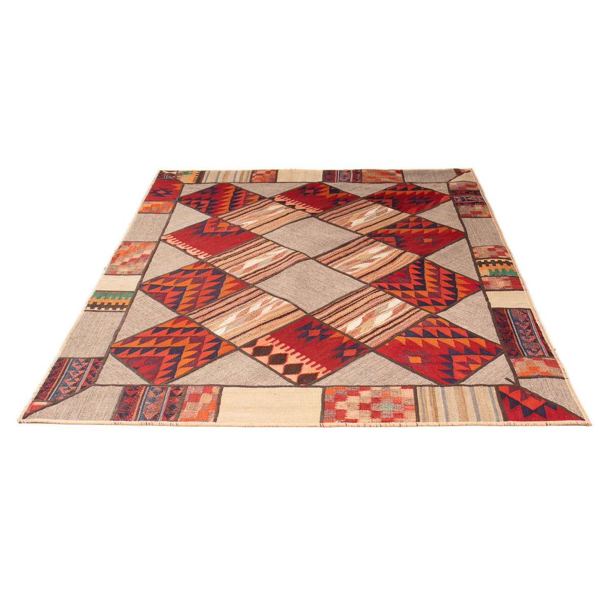 Alfombra de patchwork - 200 x 150 cm - multicolor