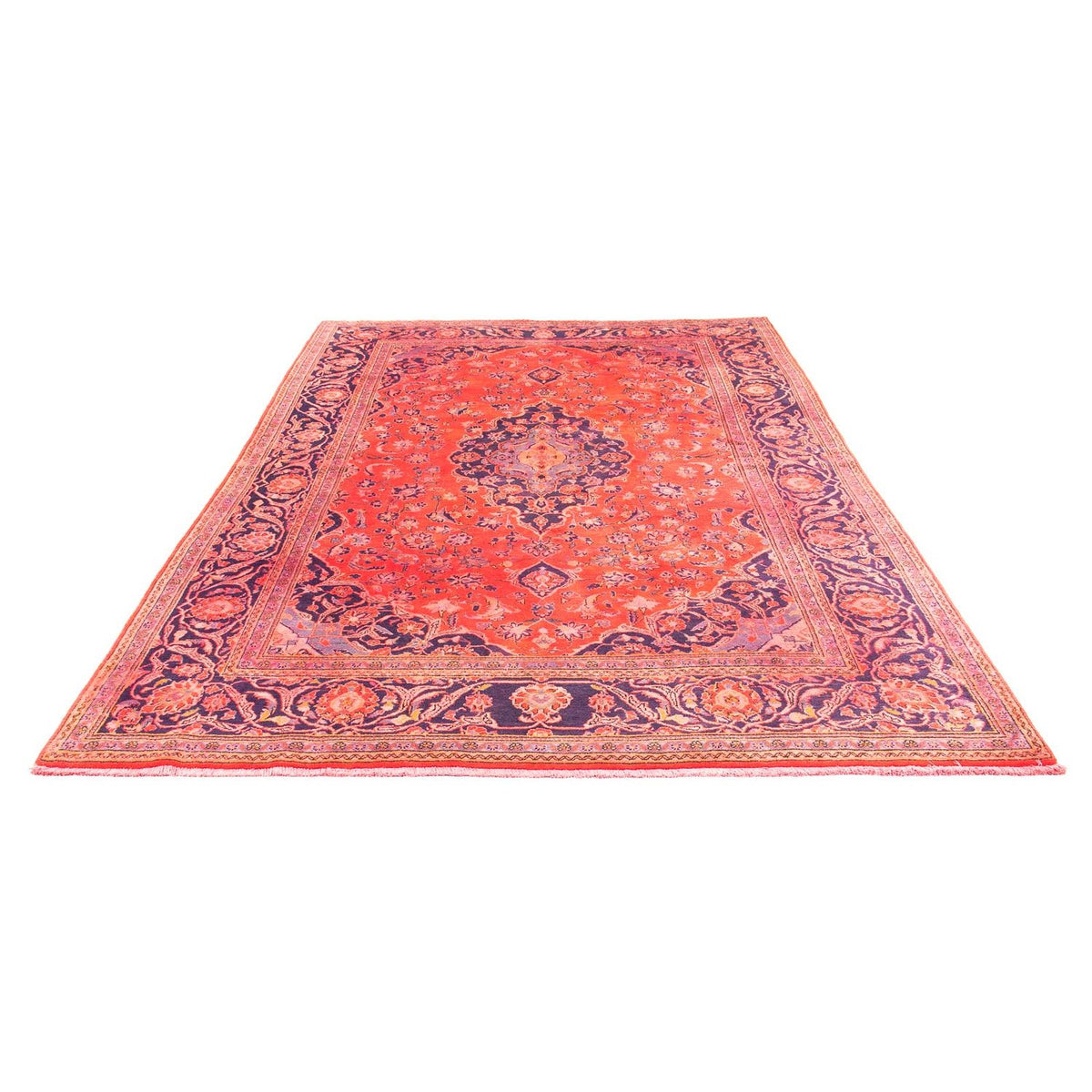 Alfombra persa - Keshan - 277 x 170 cm - rojo claro