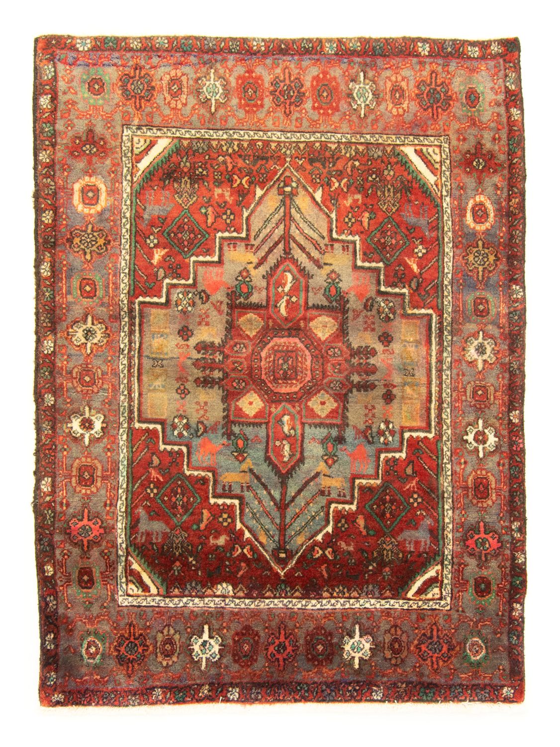 Alfombra persa - Nómada - 148 x 106 cm - naranja