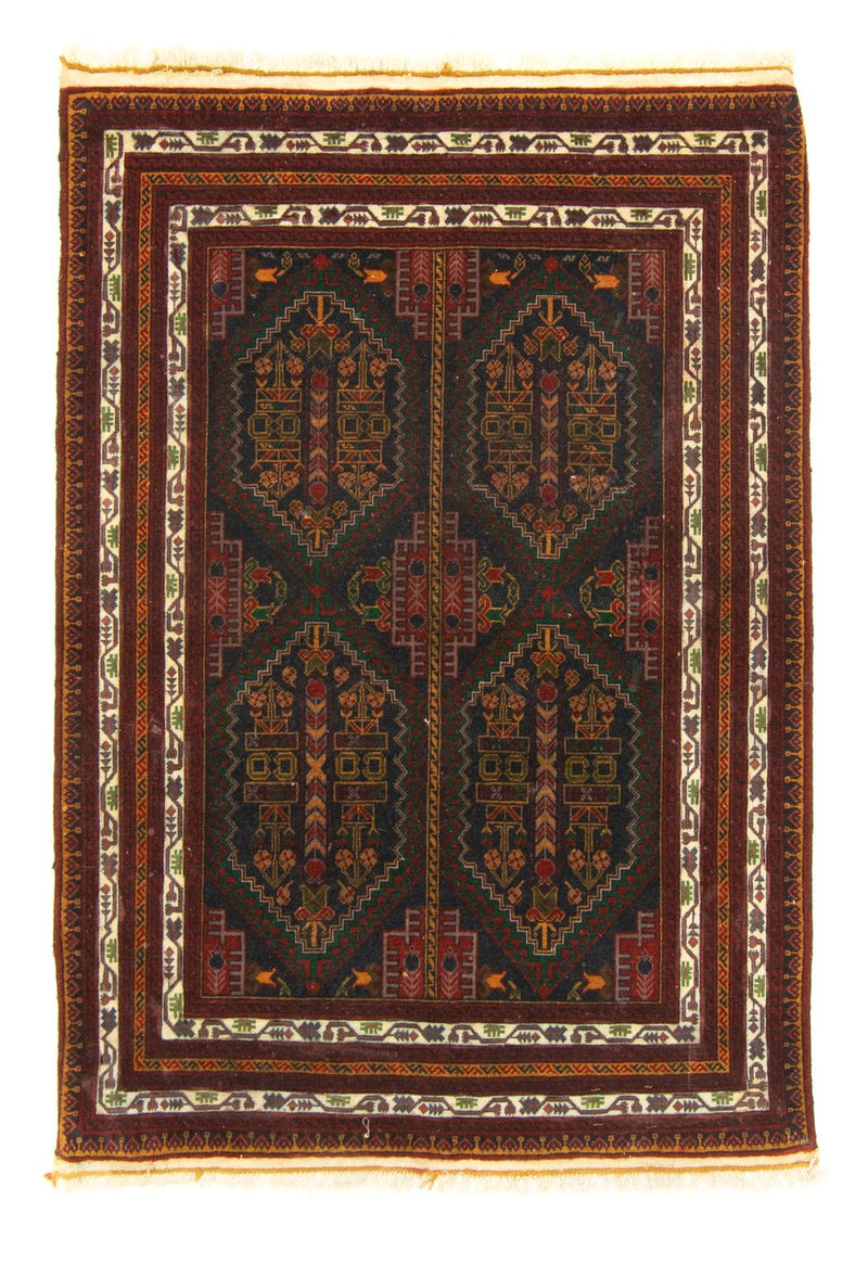Alfombra afgana - 140 x 100 cm - azul