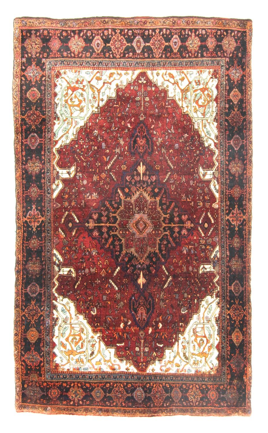 Alfombra persa - Bidjar - 244 x 146 cm - rojo