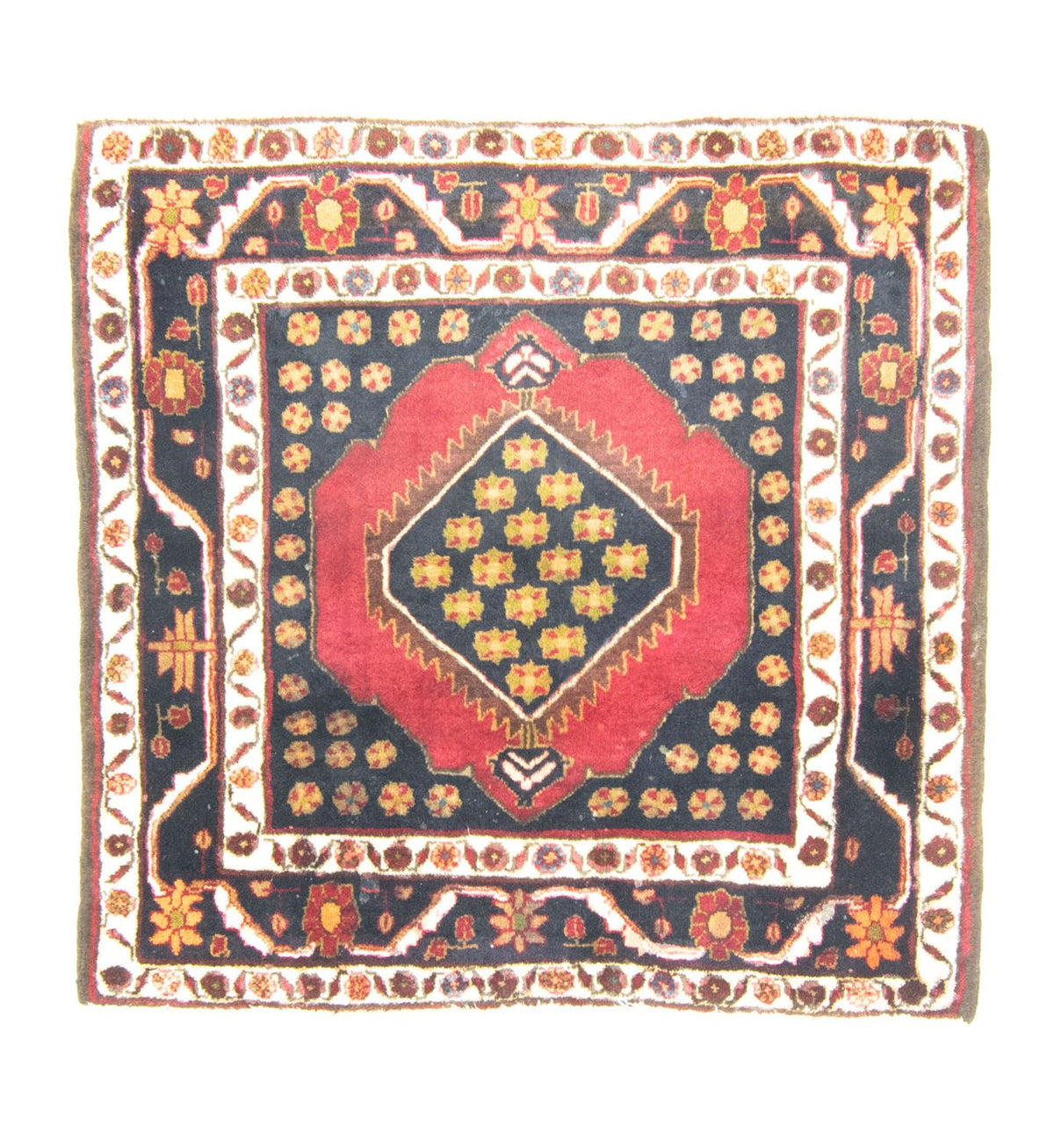 Alfombra persa - Nómada cuadrado  - 109 x 105 cm - rojo