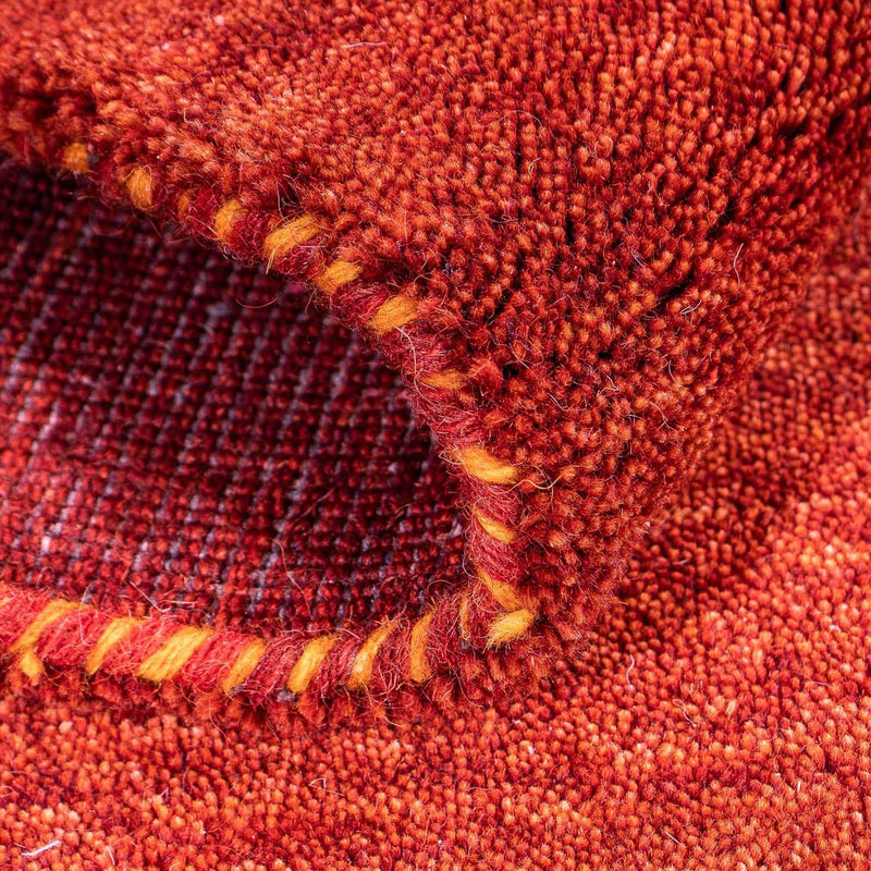 Alfombra Gabbeh - Indus - 90 x 60 cm - rojo oscuro