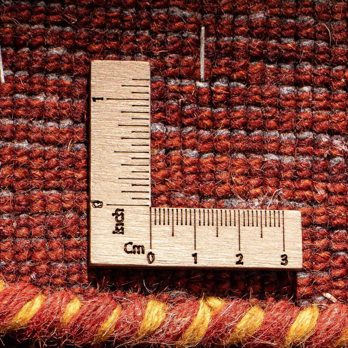 Alfombra Gabbeh - Indus - 90 x 60 cm - rojo oscuro