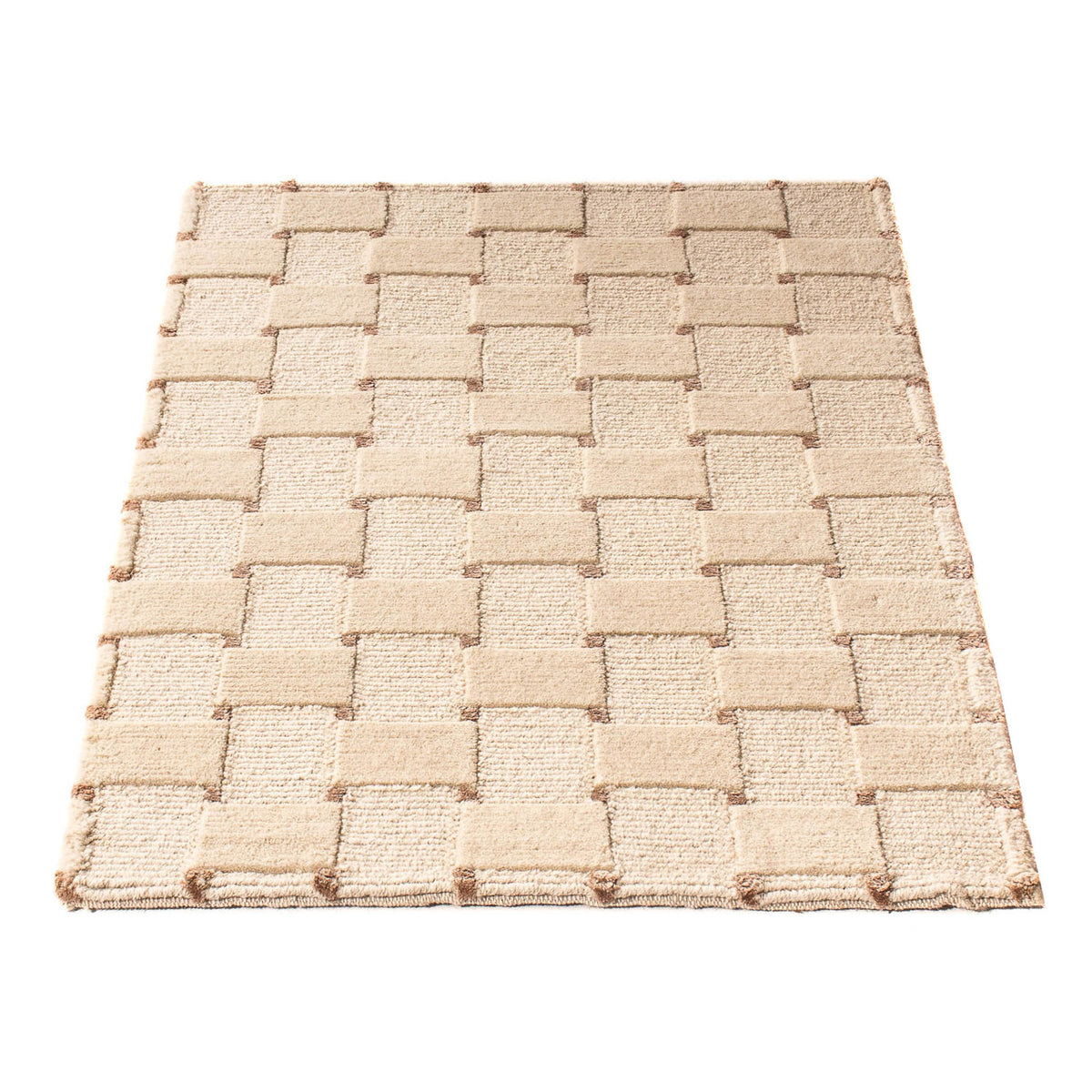 Alfombra de Nepal - 90 x 60 cm - beige