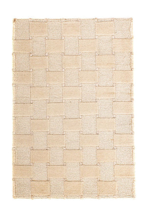 Alfombra de Nepal - 90 x 60 cm - beige