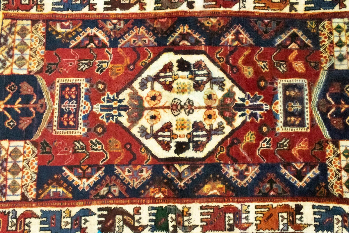Alfombra persa - Nómada - 146 x 91 cm - rojo