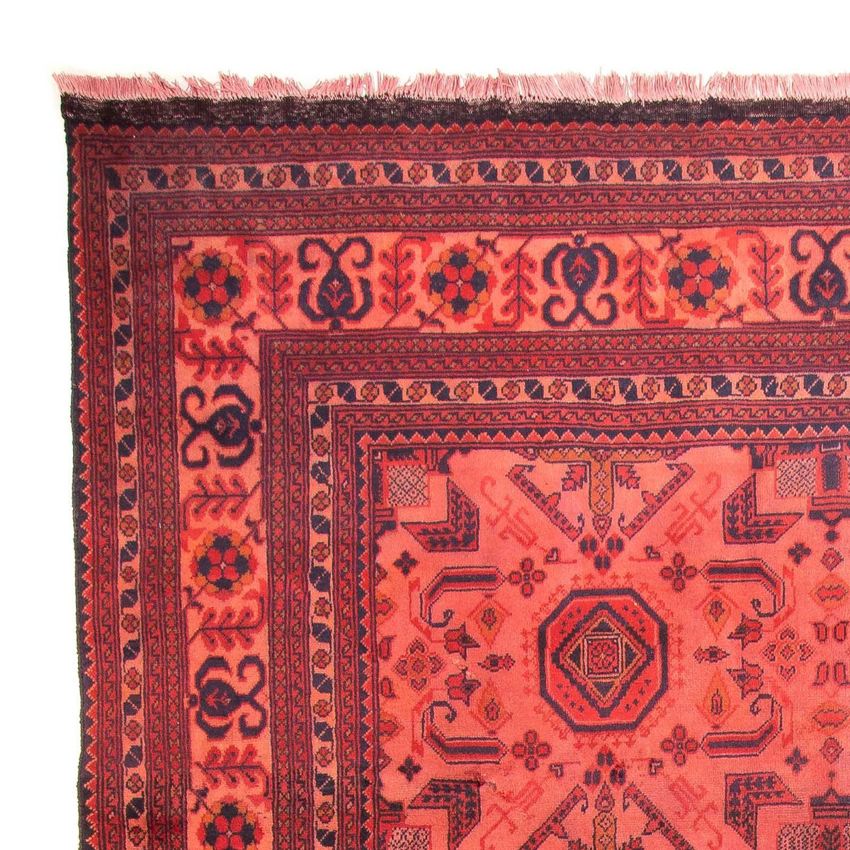 Alfombra afgana - Hatschlu - 290 x 200 cm - rojo