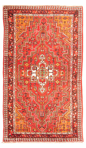 Alfombra persa - Nómada - 234 x 151 cm - rojo claro