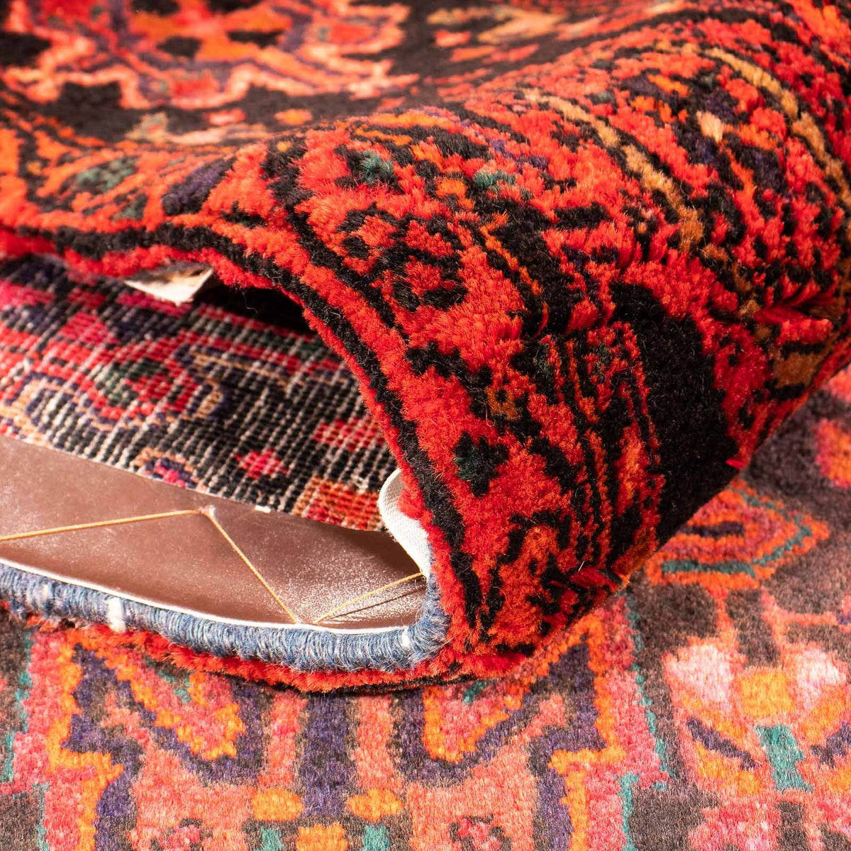 Alfombra de pasillo Alfombra persa - Nómada - 238 x 127 cm - rojo oscuro