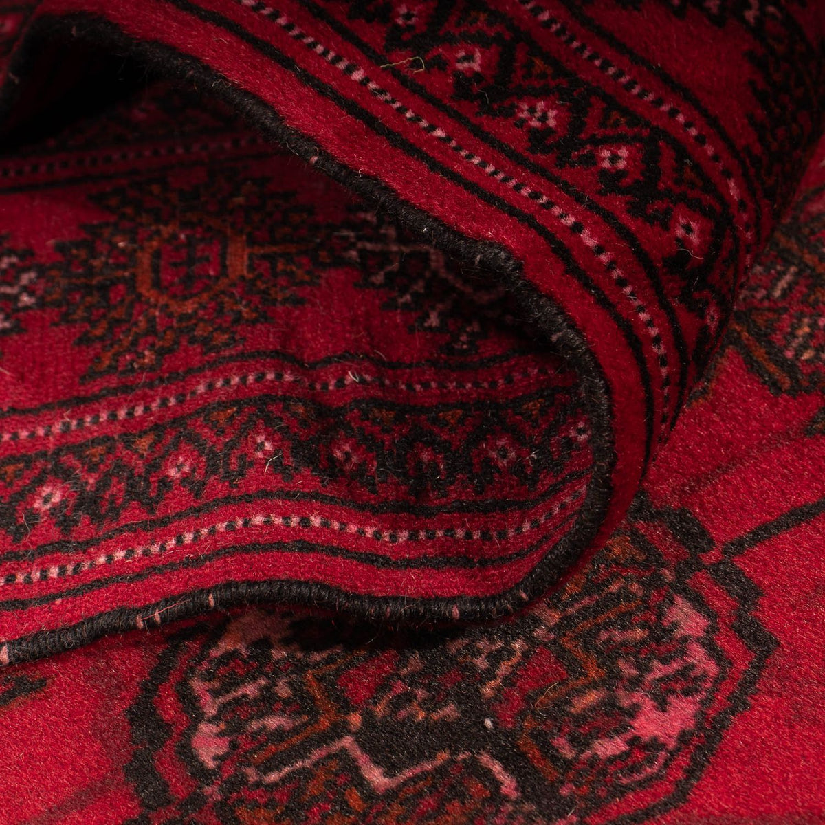 Alfombra de pasillo Alfombra afgana - Bukhara - 280 x 106 cm - rojo oscuro