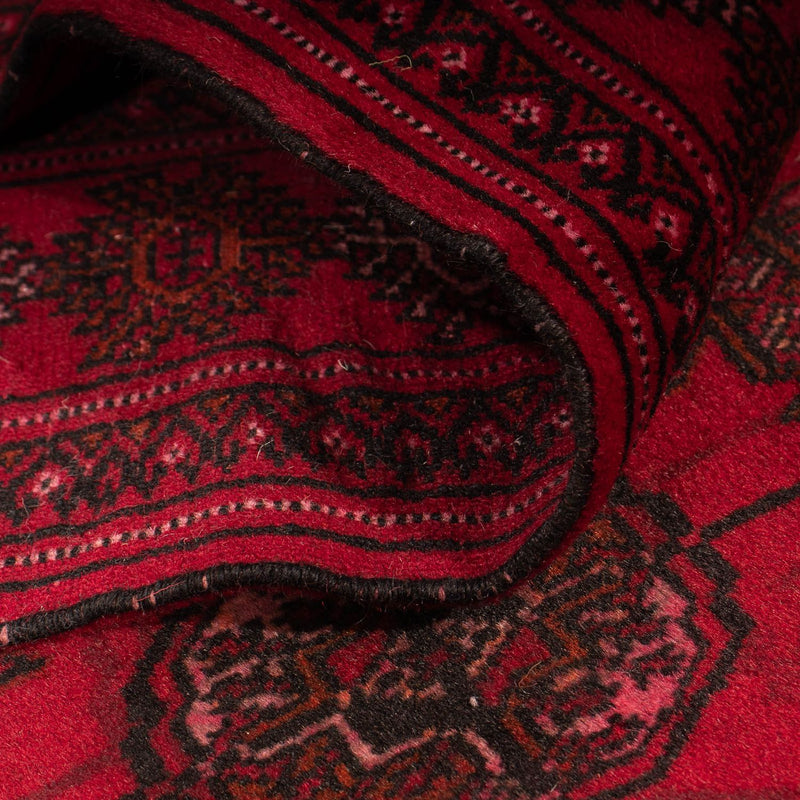 Alfombra de pasillo Alfombra afgana - Bukhara - 280 x 106 cm - rojo oscuro