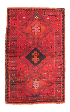 Alfombra persa - Nómada - 154 x 96 cm - rojo