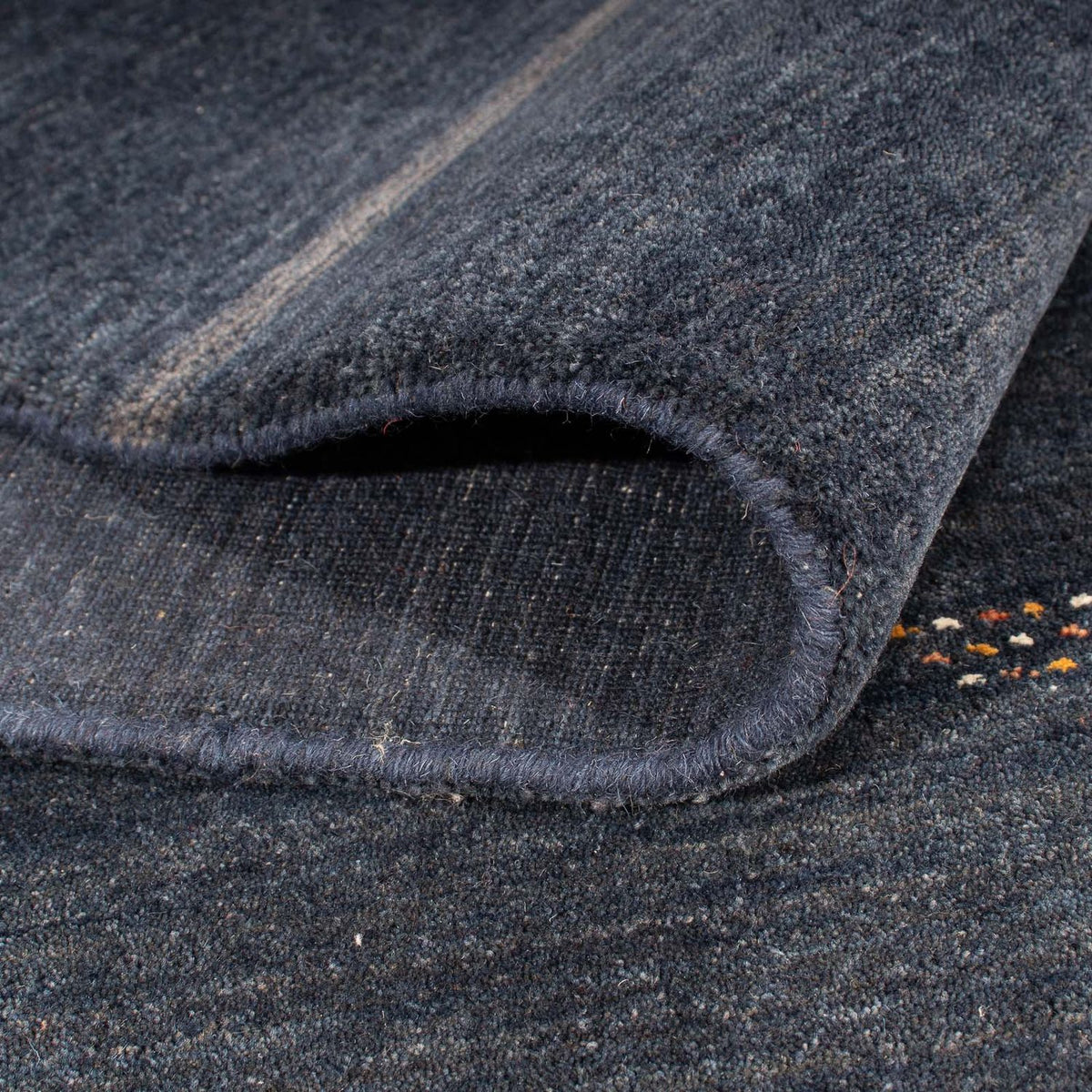 Alfombra Gabbeh - Indus - 244 x 170 cm - azul oscuro