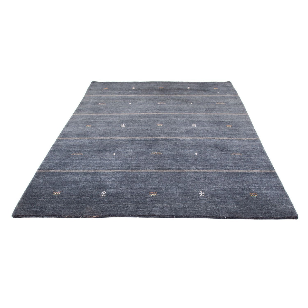Alfombra Gabbeh - Indus - 244 x 170 cm - azul oscuro