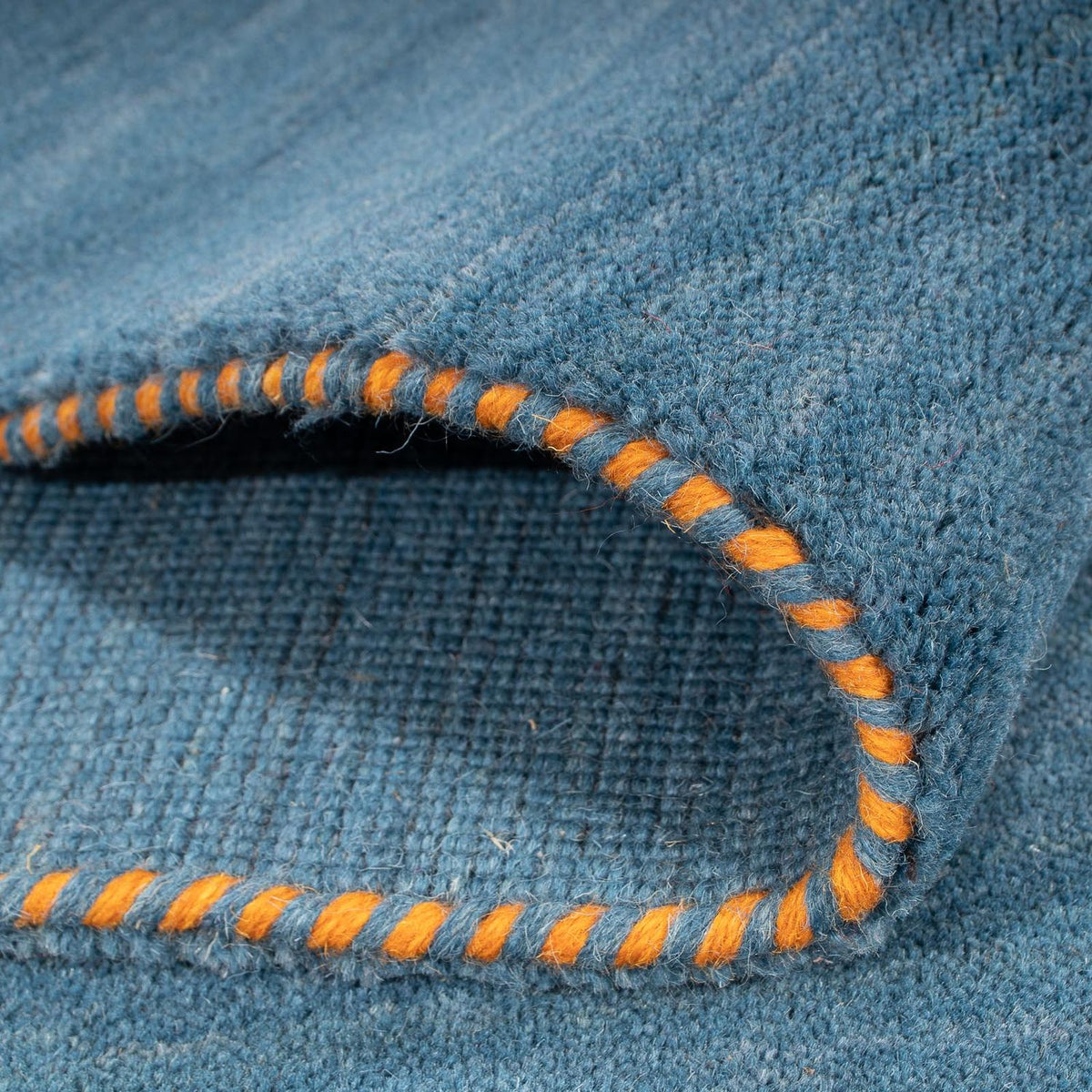 Alfombra de Nepal - 203 x 142 cm - azul