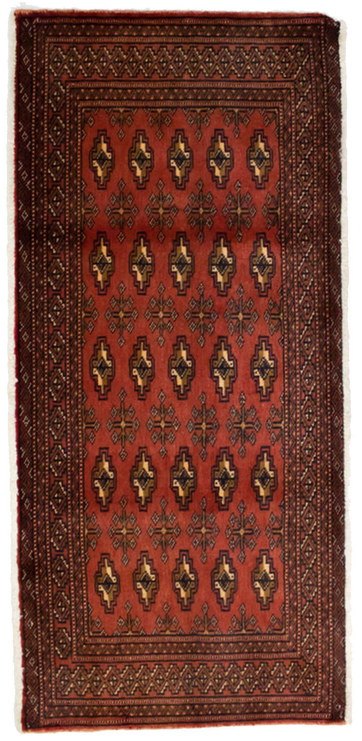 Alfombra Turkaman - 130 x 60 cm - rojo