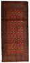 Alfombra Turkaman - 130 x 60 cm - rojo