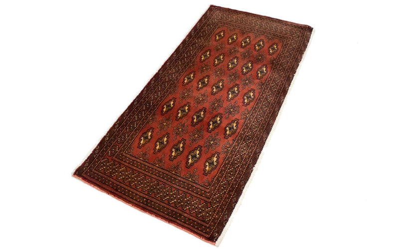 Alfombra Turkaman - 130 x 60 cm - rojo