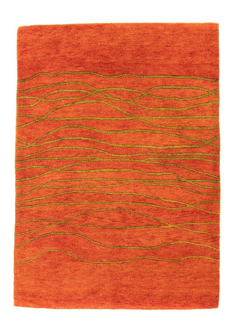 Alfombra de lana - 193 x 137 cm - óxido