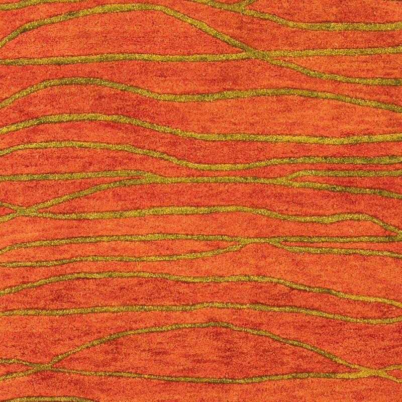 Alfombra de lana - 193 x 137 cm - óxido