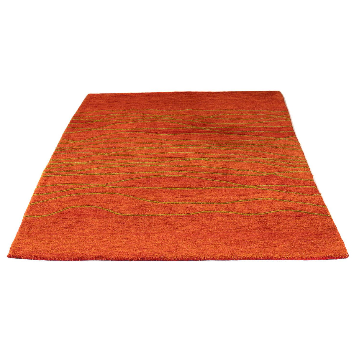 Alfombra de lana - 195 x 136 cm - óxido