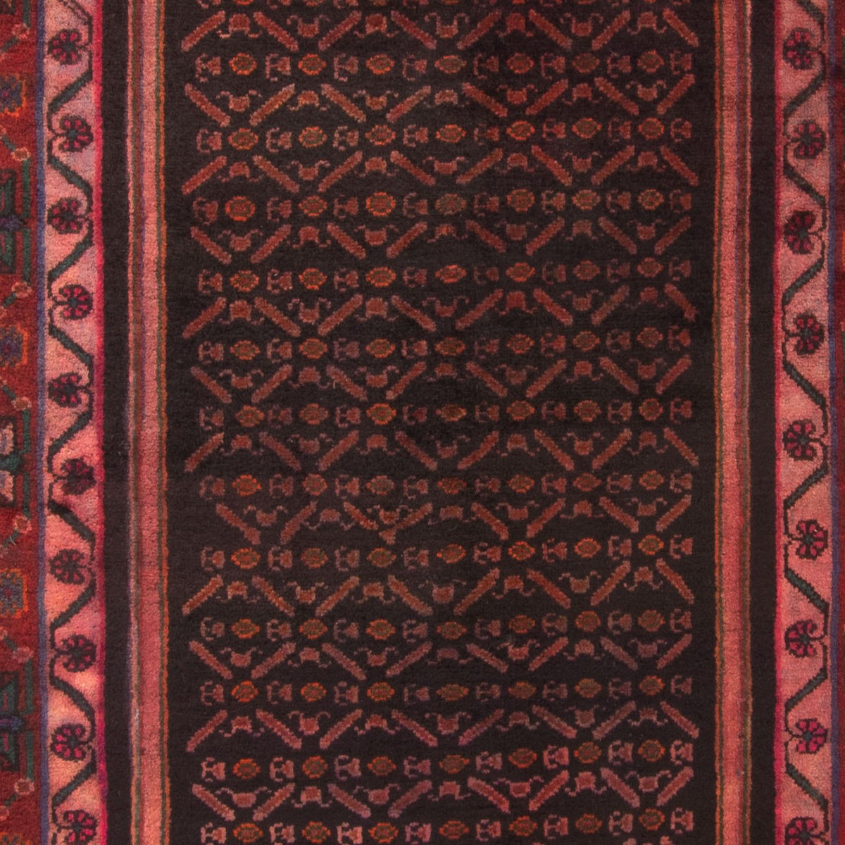 Alfombra persa - Nómada - 300 x 155 cm - rojo oscuro