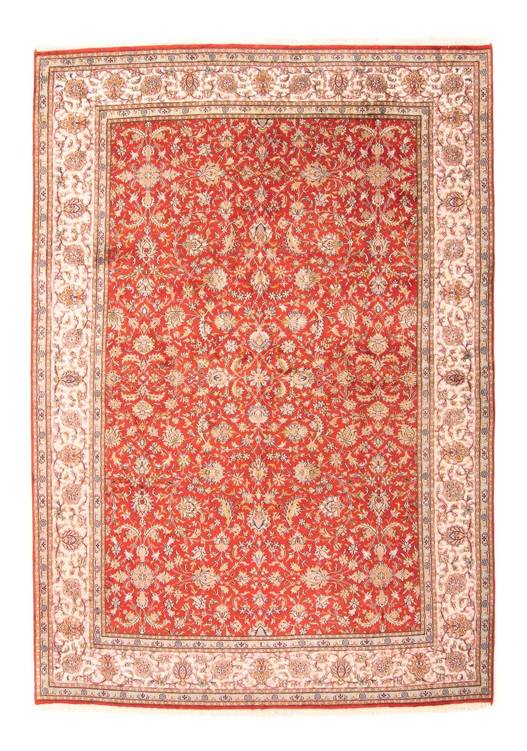 Alfombra de seda - Seda de Cachemira - 277 x 186 cm - rojo
