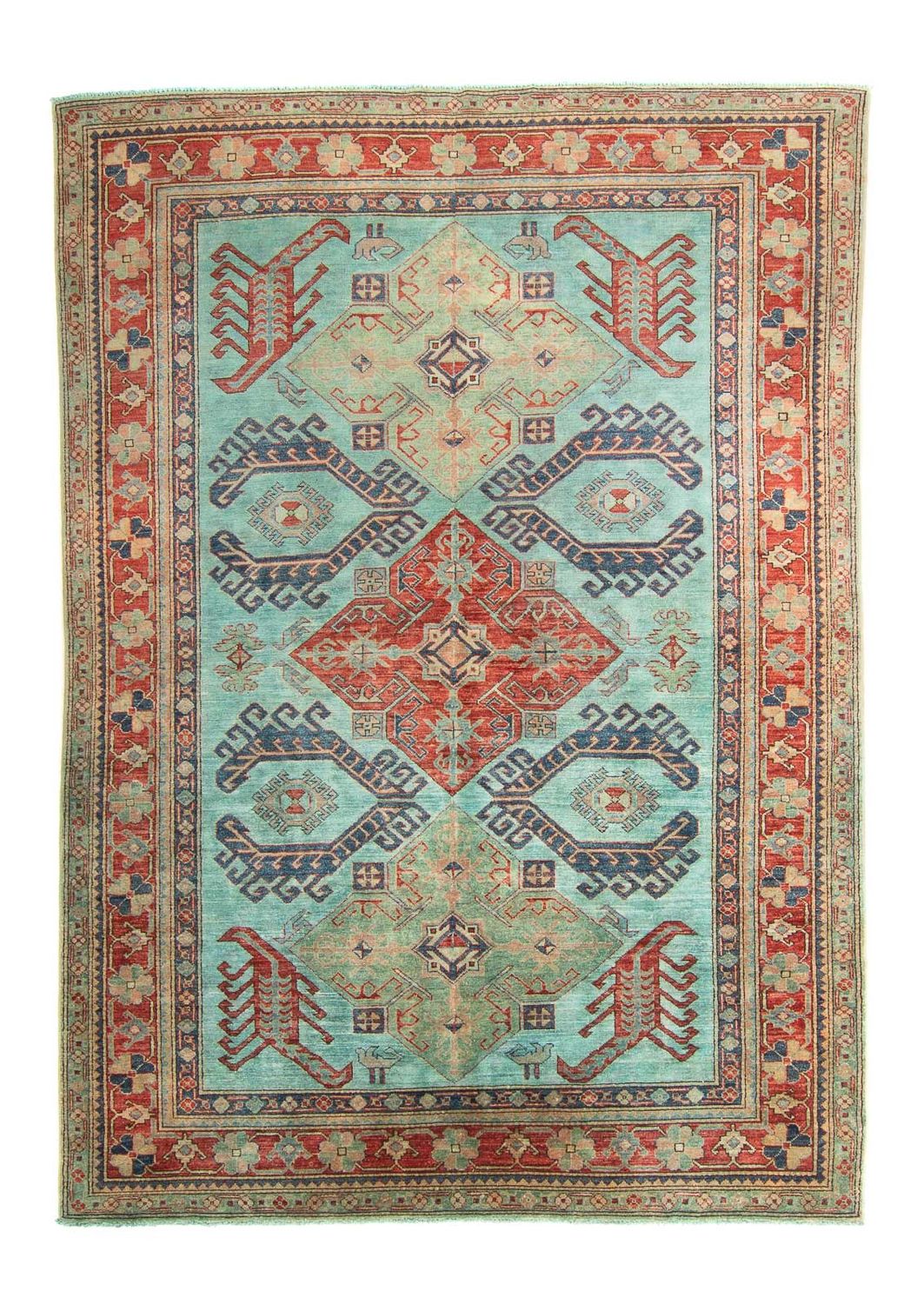 Alfombra Ziegler - Kazak - 267 x 186 cm - azul claro