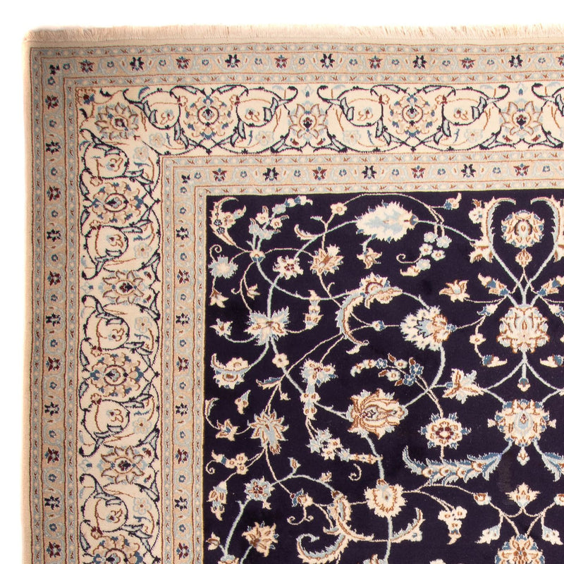 Alfombra Persa - Nain - Real - 383 x 286 cm - azul oscuro