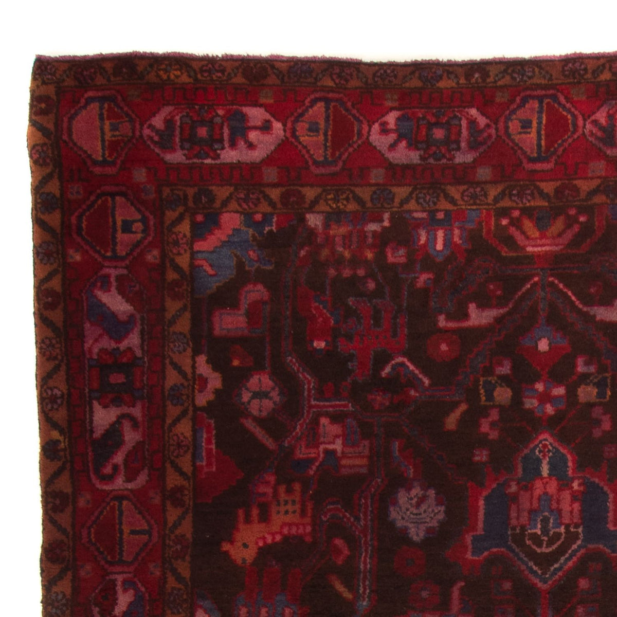 Alfombra persa - Nómada - 330 x 180 cm - rojo oscuro