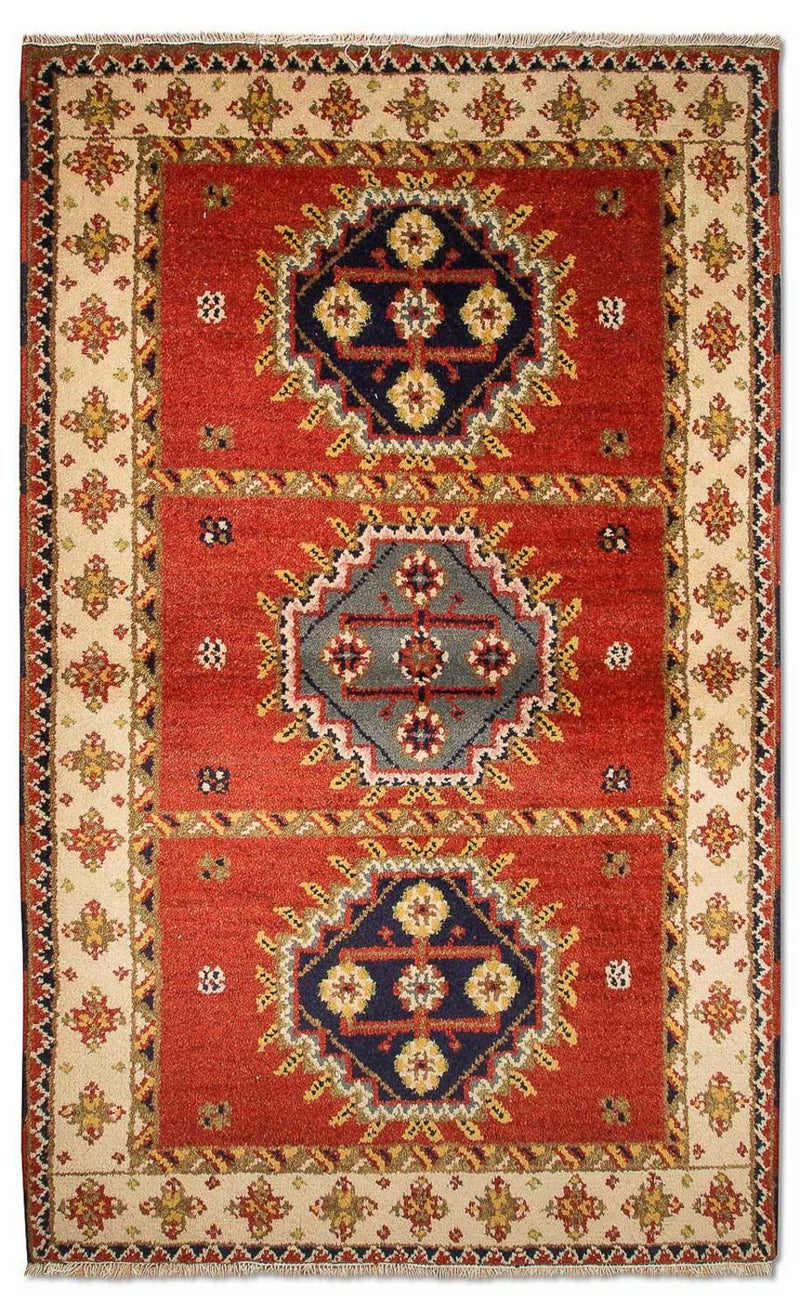 Alfombra oriental - 153 x 93 cm - rojo
