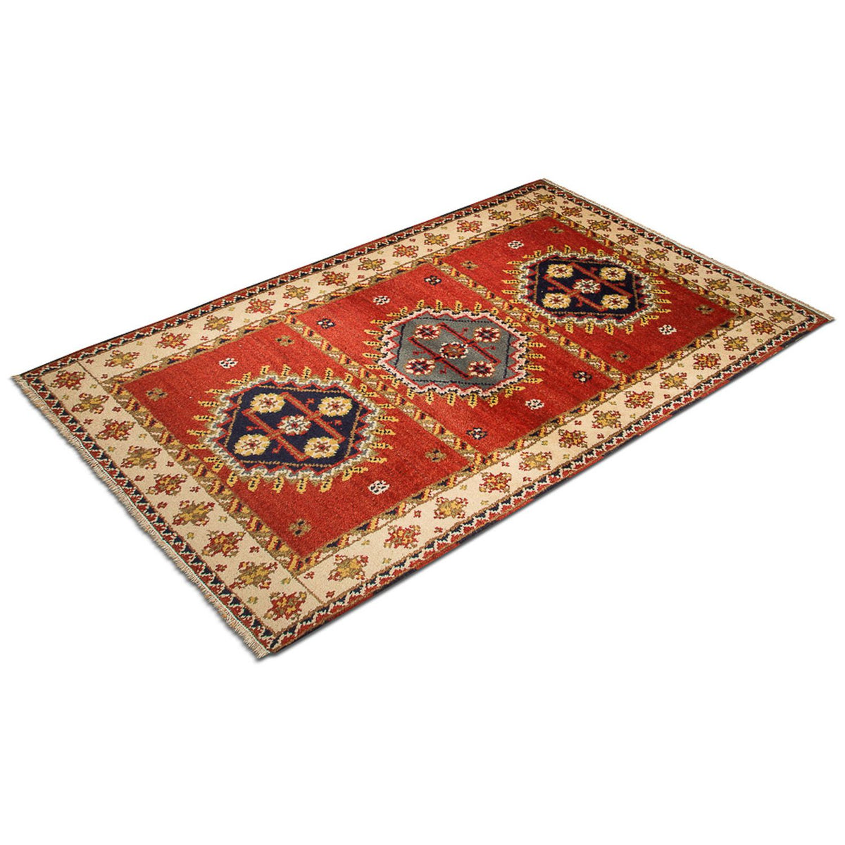 Alfombra oriental - 153 x 93 cm - rojo
