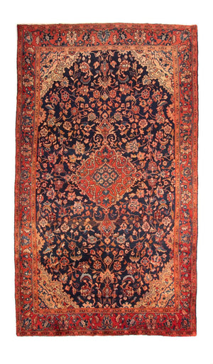 Alfombra persa - Nómada - 364 x 197 cm - azul oscuro