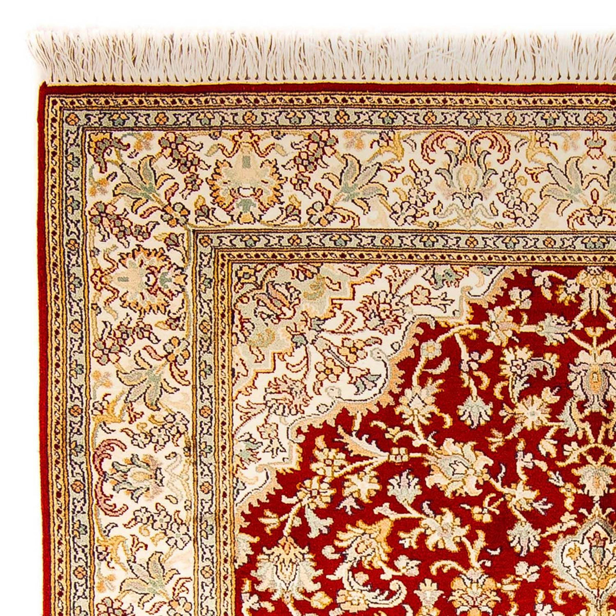 Alfombra de seda - Seda de Cachemira - 186 x 129 cm - rojo