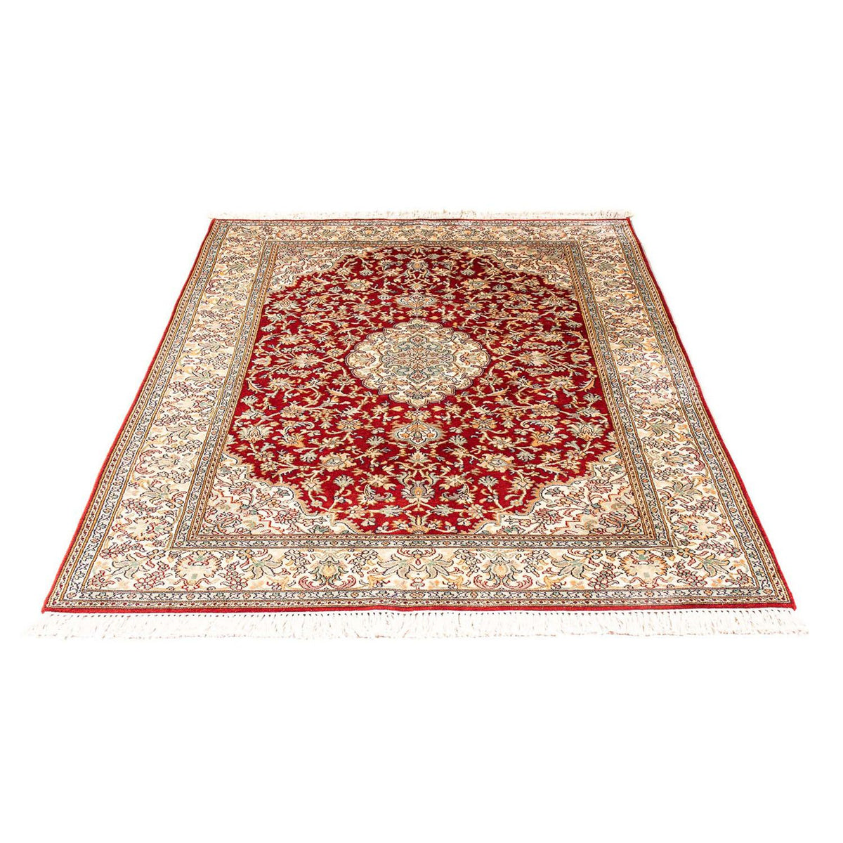 Alfombra de seda - Seda de Cachemira - 186 x 129 cm - rojo