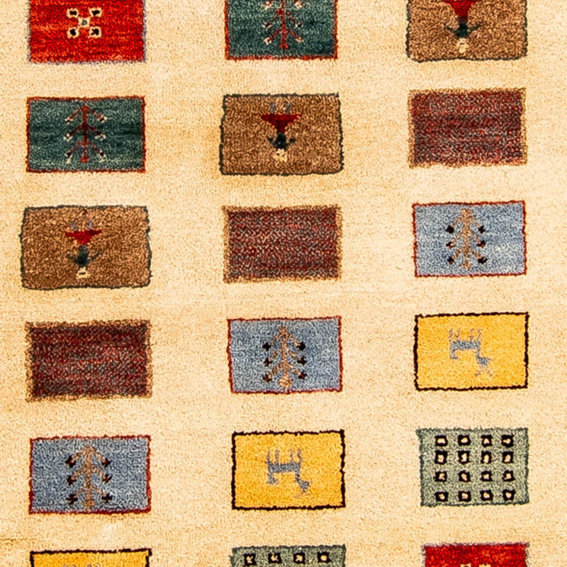 Alfombra Gabbeh - Loribaft Persa - 197 x 144 cm - marrón claro