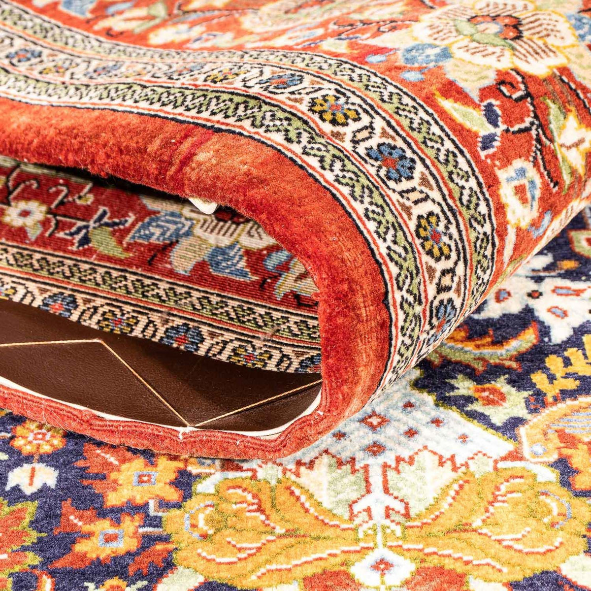 Alfombra persa - Ghom - 216 x 116 cm - rojo