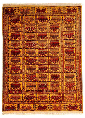 Alfombra de seda - Seda afgana - 173 x 126 cm - oro