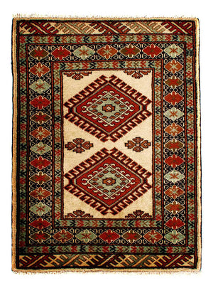 Alfombra Turkaman - 94 x 67 cm - beige