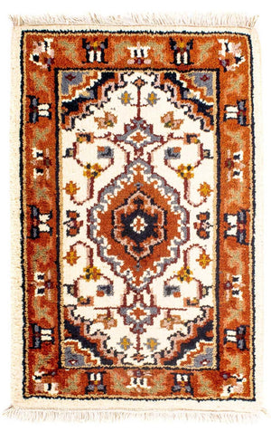 Alfombra oriental - Bidjar - Indus - 91 x 60 cm - beige